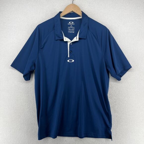 Oakley Other - OAKLEY Shirt Mens XL Golf Polo Elemental Hydrolix Short Sleeve Performance Blue